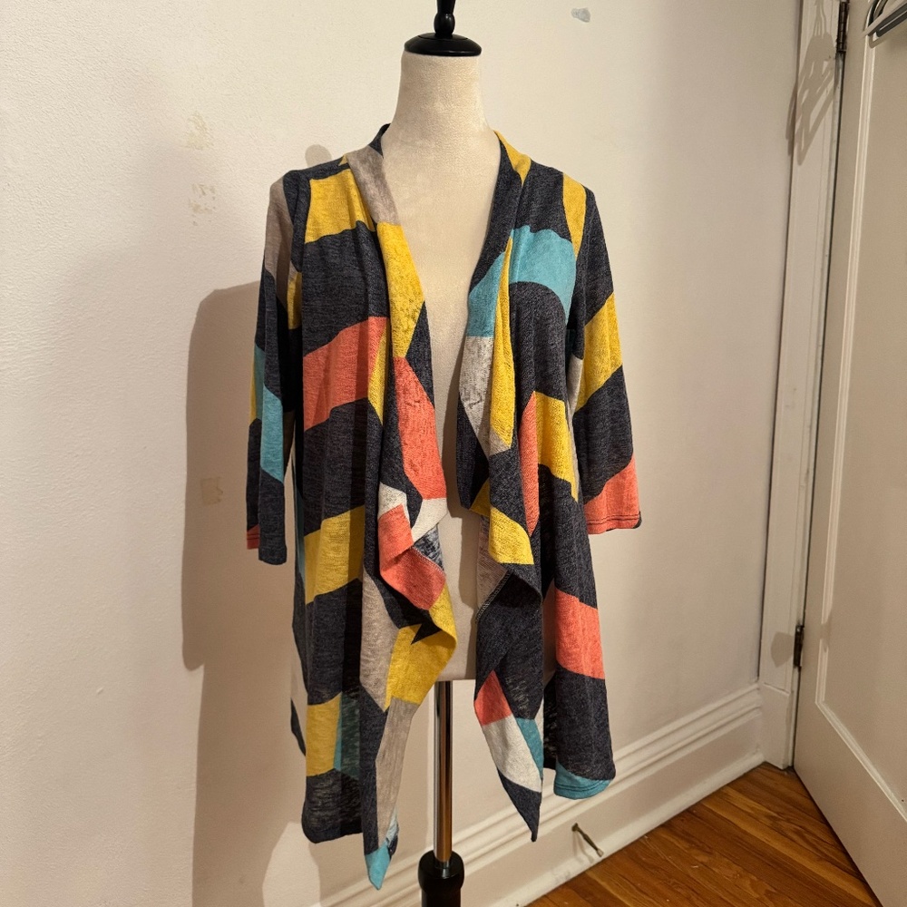 Flamingo Urban vibrant striped open cardigan